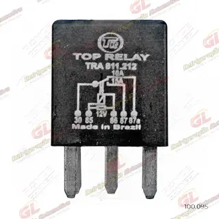 Mini Relé 5 Terminais tipo Agulha 12 Volts 10/15A Ignição Eletrônica/ Ar Condicionado/ Vidro Elétrico/ Porta Malas Elétrico/ Bomba Elétrica de Combustivel Chevrolet Blazer/ S10/ Silverado OEM: 12077866
