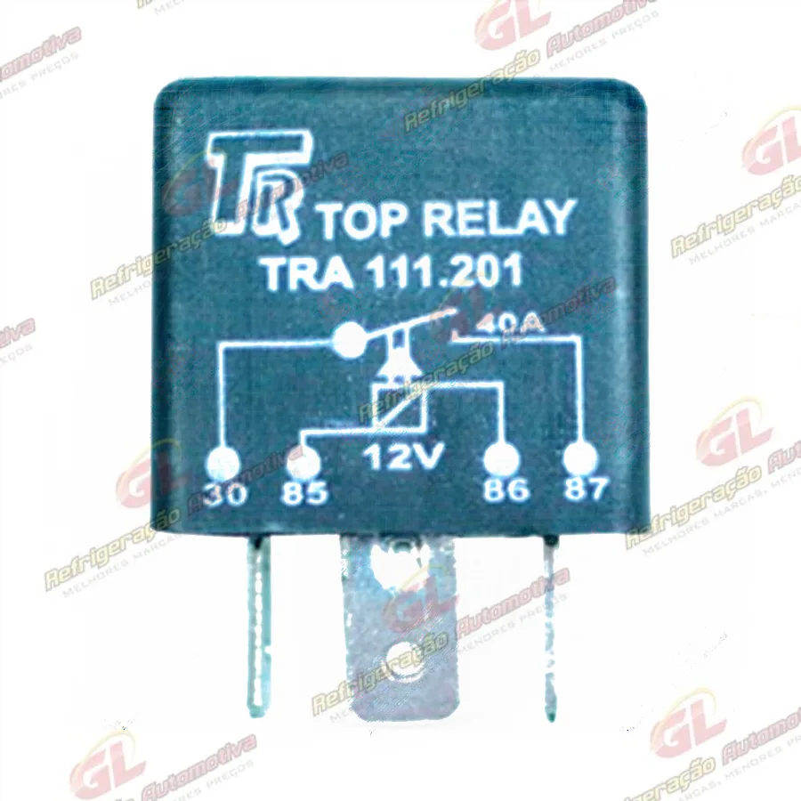 Relé Ar Condicionado Volkswagen Gol/ Parati/ Saveiro/ Santana >1991 4 Pinos 40a. - 12 Volts ZBA941587