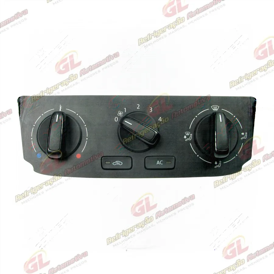 Painel Original de Controle do Ar Condicionado Volkswagen Gol G6 / Voyage Preto - 12 Volts