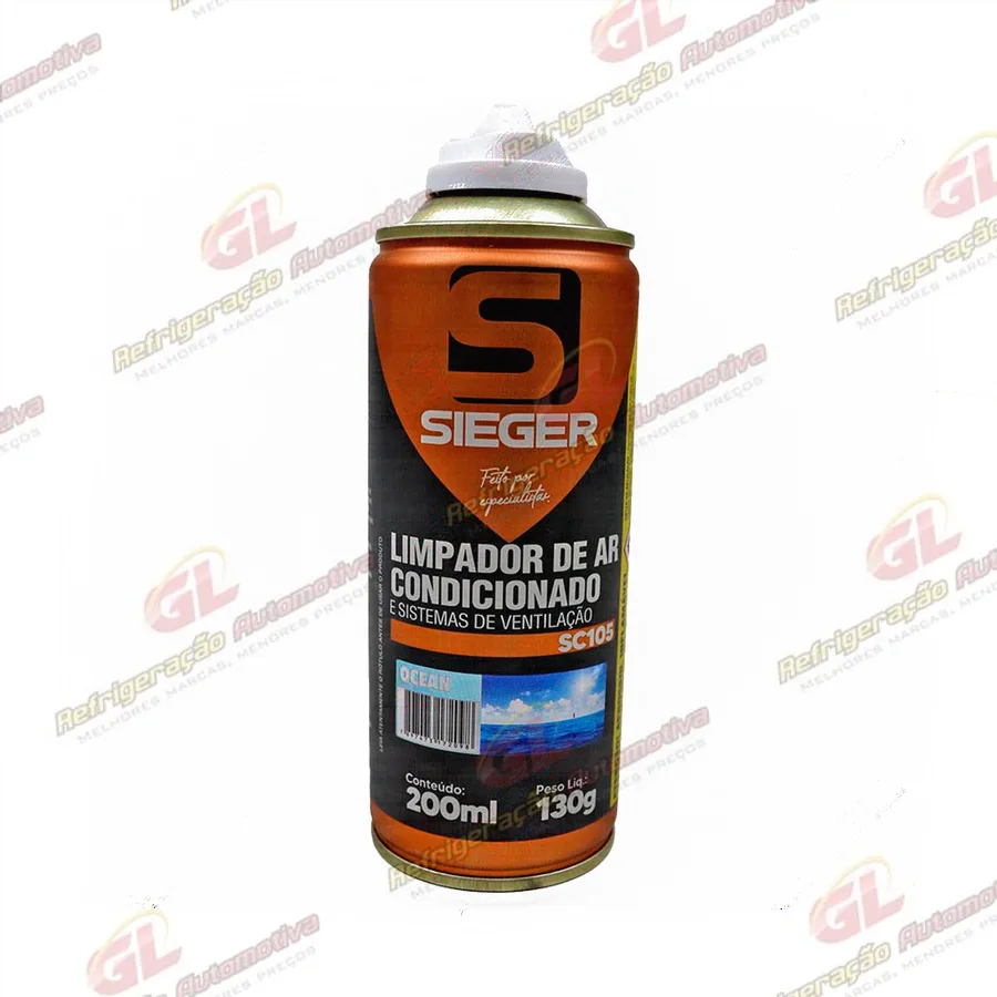 Bactericida Higienizador Para Ar Condicionado Tipo Granada com Fragrância Ocean para Eliminar Fungos e Bactérias 200ml