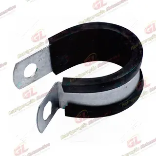 Abraçadeira de Aço/Borracha 19x27 p/ Mangueira de 12mm - Pacote Com 10 Pçs