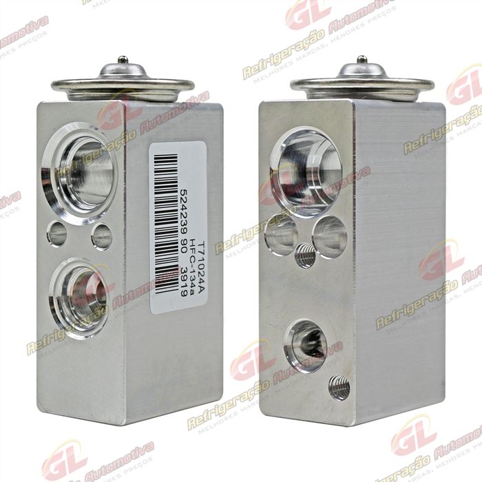 Válvula de Expansão VALEO Renault Master/Fluence/Sandero/Logan 2013>/ Fiat Uno 2010/ Palio 2012> Cronos/Argo 2013>/ Jeep Renegade 2013>/ Máquina Trator Case Patriot 250 a 350 Farmal 110A a 130A/ New Holland T4/T5