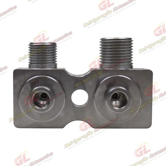 Válvula Conector com Válvula de Serviço Compressor Harrison Chevrolet Corsa com Serviço R134a - Alumínio — foto 5