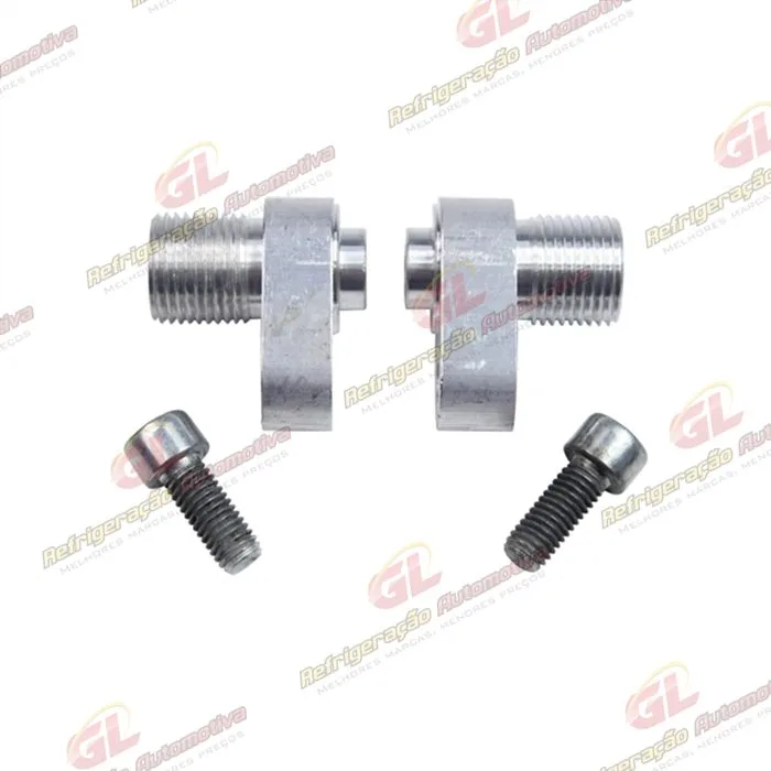 Conector Adaptador para Condensador 650.208 Ford F250/F350/F4000 Saida 8mm Alumínio - Pacote Com 2 Pçs — foto 2
