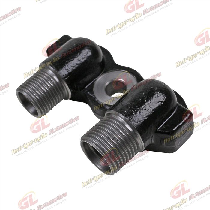 Conector de Descarga e Sucção da Tampa Traseira Compressor Seltec / Sanden - Aço
