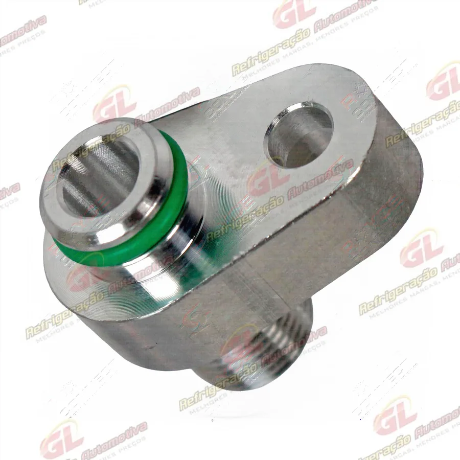 Conector do Condensador Volkswagen Fox / Gol RC.650.121 Radial 8mm Niple 6mm - Alumínio