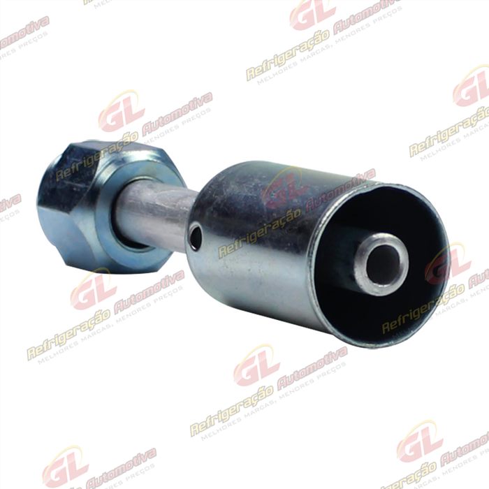 Conexão Flare Reta Fêmea 06mm Aluminio c/ Clip — foto 4