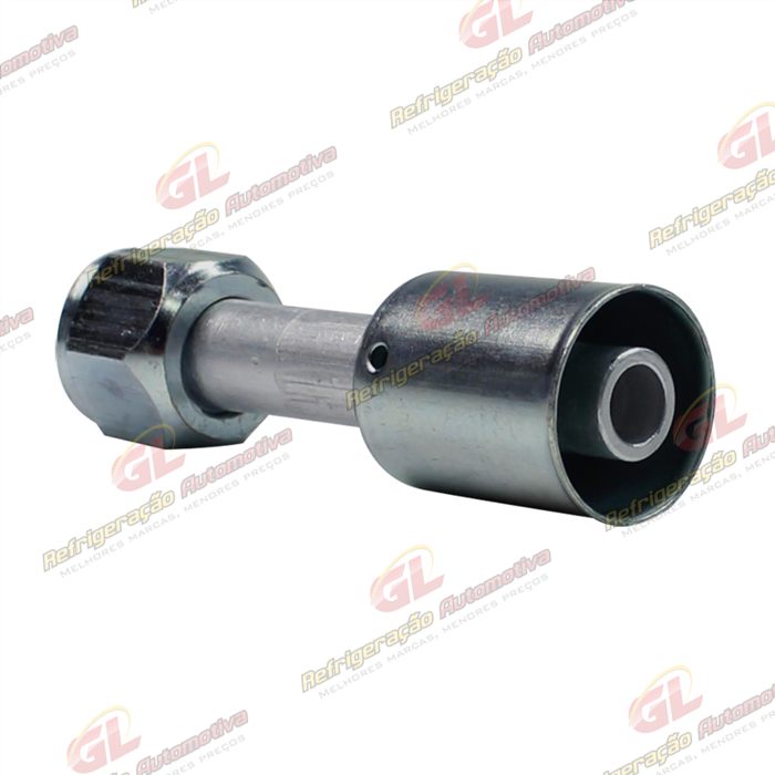 Conexão Flare Reta Fêmea 10mm Aluminio c/Clip — foto 3