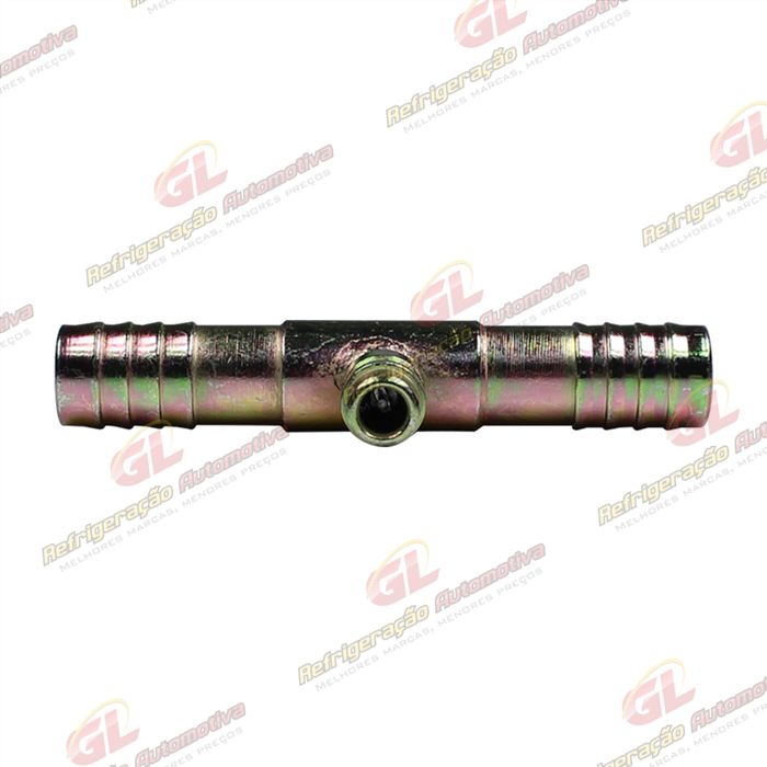 Emenda 12mm Aço c/ Válvula de Serviço R134a s/ Clip — foto 3
