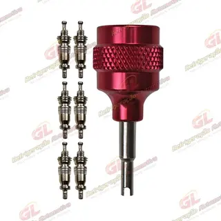 Sacador e Instalador de Haste Curta de Válvula Schrader Standard-Bore com Rosca 5V1