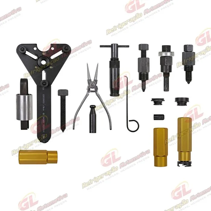 Caixa Ferramenta Saca e Instala Selo e Polia para Compressor Harrison Denso 6P148 York Sanden 507/508/510 — foto 4