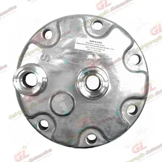 Tampa Traseira do Compressor 7H15 Saida Sucção e Descarga Traseira Fiat Ducato