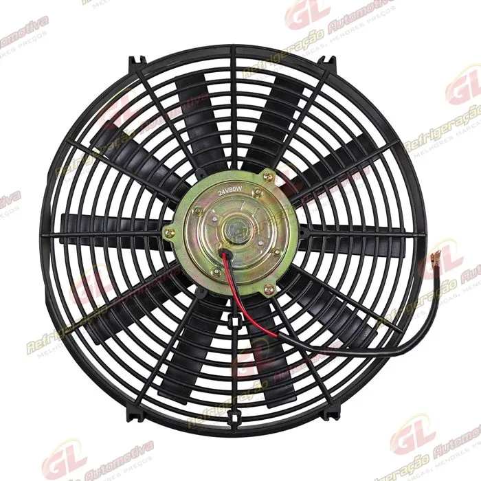 Eletroventilador Universal 14 Polegadas Pás Reta - 24 Volts - Qualidade BB