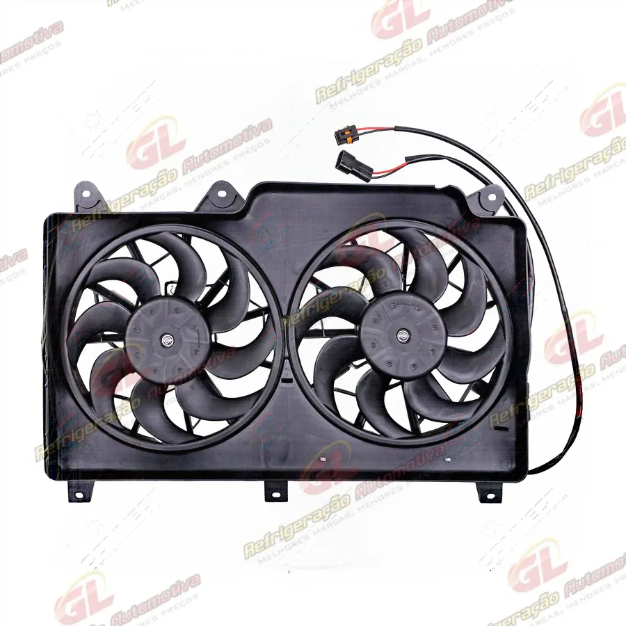 Eletroventilador Duplo c/ Defletor do Radiador Chevrolet S10 / Blazer c/ Ar Condicionado 03/1995> - 12 Volts OEM: 93358515