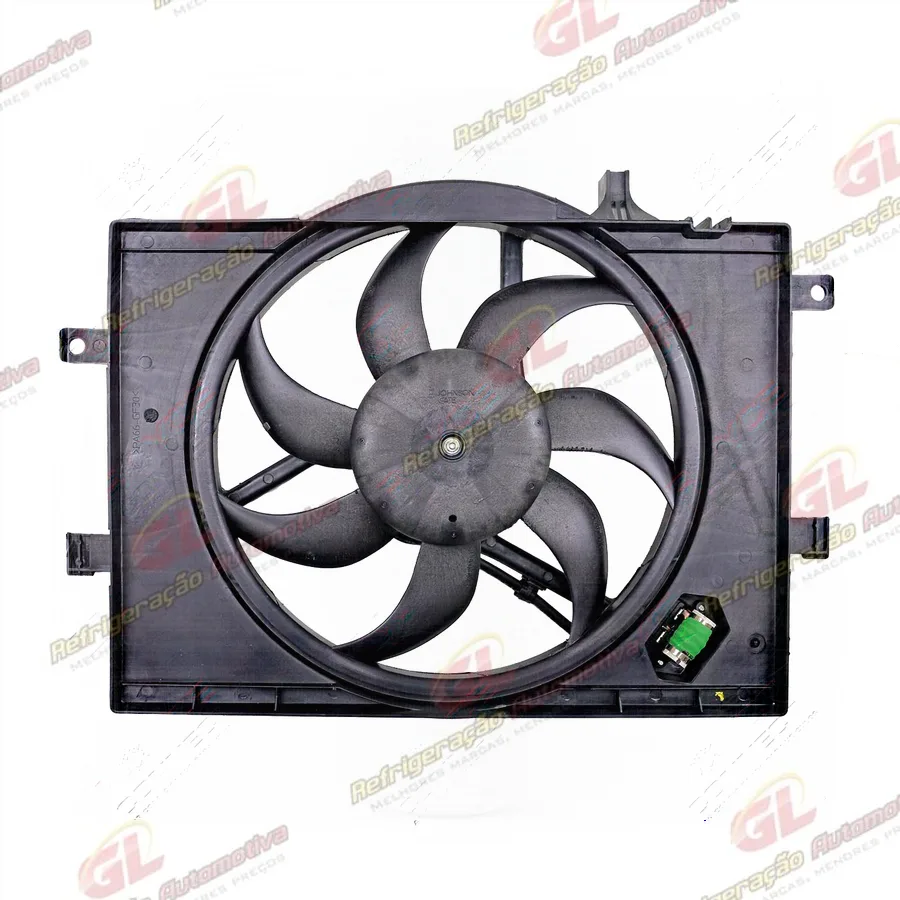 Eletroventilador do Radiador c/ Defletor Fiat Idea 1.4 2010> Sistema Behr - 12 Volts OEM: 51891370