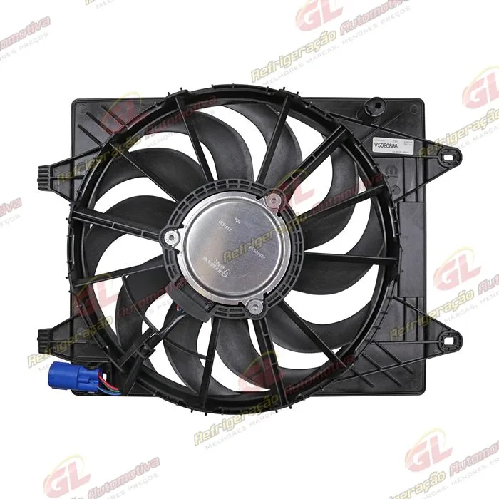 Eletroventilador do Radiador c/ Defletor Fiat Uno 1.0 Câmbio Manual 2017> - 12 Volts OEM: 565655346
