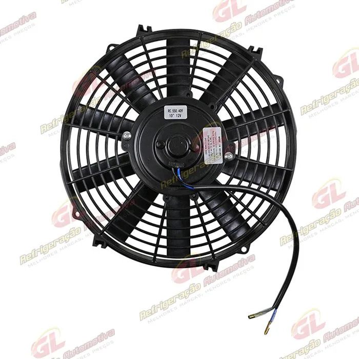 Eletroventilador Universal 10 Polegadas Pás Reta - 12 Volts - Embalagem c/ 10 Pçs