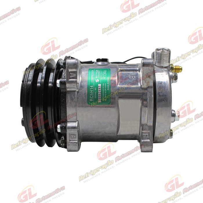 Compressor Modelo 5H14 8 Orelhas - 12 Volts Polia 2A 130mm Universal R134a