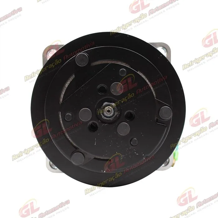 Compressor Modelo AA7H15AA 8 Orelhas - 24 Volts Polia 2A 132mm Saida Vertical 200cc Máquina New Holland / Máquina Empilhadeira Kalmar DRF450 R134a — foto 3