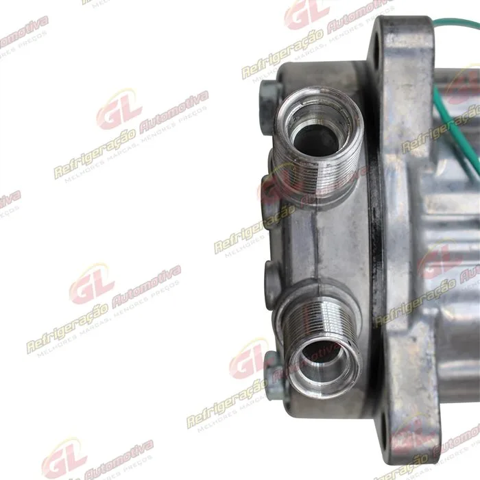 Compressor Modelo AA7H15AA 8 Orelhas - 24 Volts Polia 2A 132mm Saida Vertical 200cc Máquina New Holland / Máquina Empilhadeira Kalmar DRF450 R134a — foto 8
