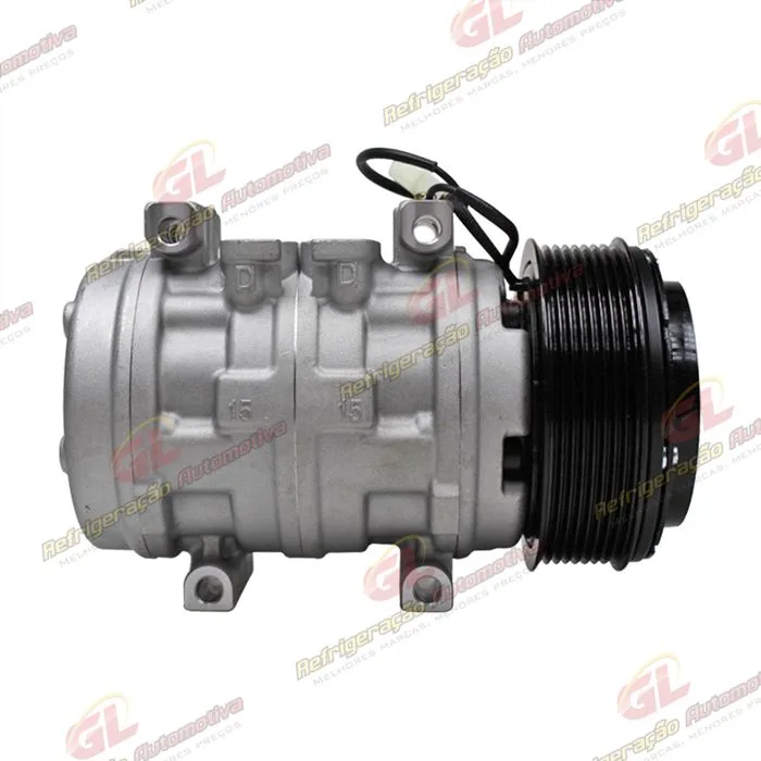 Compressor 10P15 Máquina Colheitadeira John Deere CB2500H - 12 Volts Polia 8pk 123mm OEM: DQ49620 — foto 5