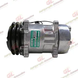 Compressor Modelo AA7H15AA Máquina New Holland R134a 8 Orelhas Descarga / Sucção Traseira O'ring - 12 Volts Polia 2A 132mm
