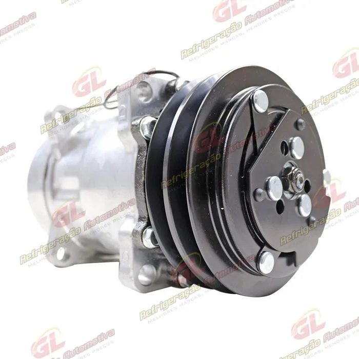 Compressor Modelo AA7H15AA Máquina New Holland R134a 8 Orelhas Descarga / Sucção Traseira O'ring - 12 Volts Polia 2A 132mm — foto 3
