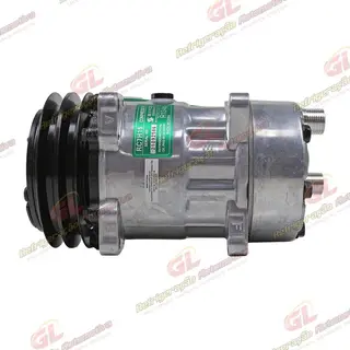 Compressor Modelo AA7H15AA 8 Orelhas Descarga / Sucção Traseira O'ring - 24 Volts Polia 2A 132 mm R134a
