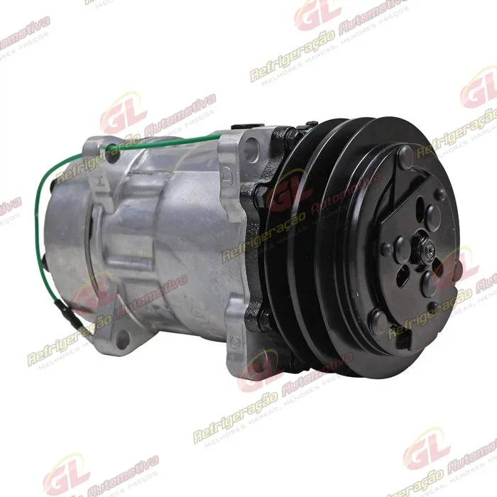 Compressor Modelo AA7H15AA 8 Orelhas Descarga / Sucção Traseira O'ring - 24 Volts Polia 2A 132 mm R134a — foto 3