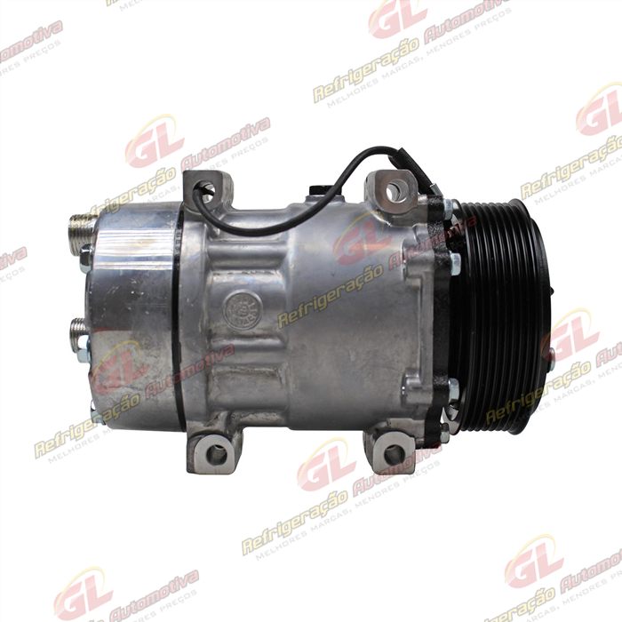 Compressor Modelo AA7H15AA Land Rover Defender Parafuso Passante Descarga / Sucção Traseira O'ring - 12 Volts Polia 8pk 119mm — foto 5