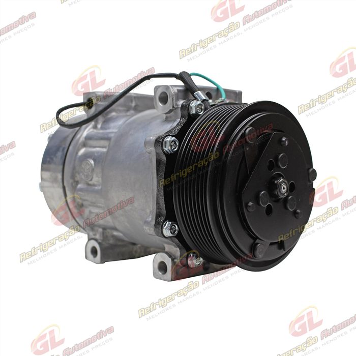 Compressor Modelo AA7H15AA Parafuso Passante Descarga/Sucção Traseira O'ring - 24 Volts Polia 8pk 119mm — foto 4