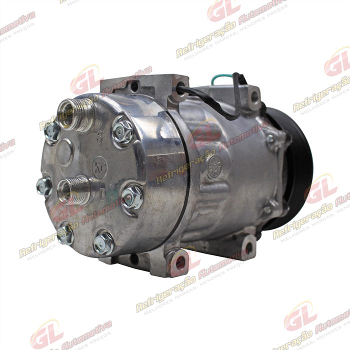 Compressor Modelo AA7H15AA Parafuso Passante Descarga/Sucção Traseira O'ring - 24 Volts Polia 8pk 119mm — foto 6