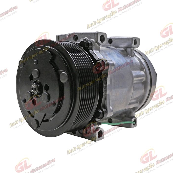 Compressor Modelo AA7H15AA Parafuso Passante Descarga/Sucção Traseira Engate - 24 Volts Polia 8pk 119mm — foto 2