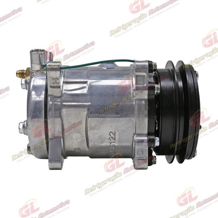 Compressor Modelo 5H14 Universal 8 Orelhas - 24 Volts Polia Canal 1A 128mm R134a — foto 4