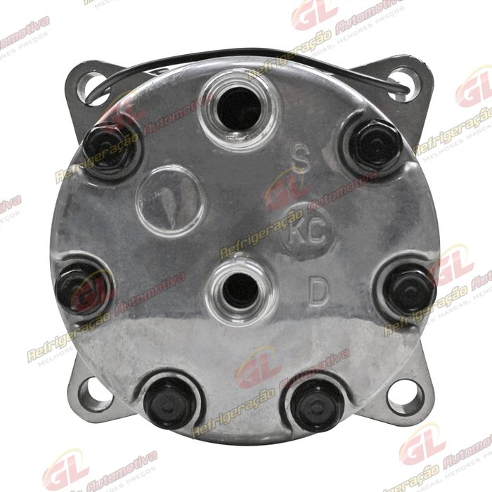 Compressor Modelo AA7H15AA Máquina New Holland 8 Orelhas Descarga/Sucção Traseira O´ring - 12 Volts Polia 8pk 119mm R134a — foto 7