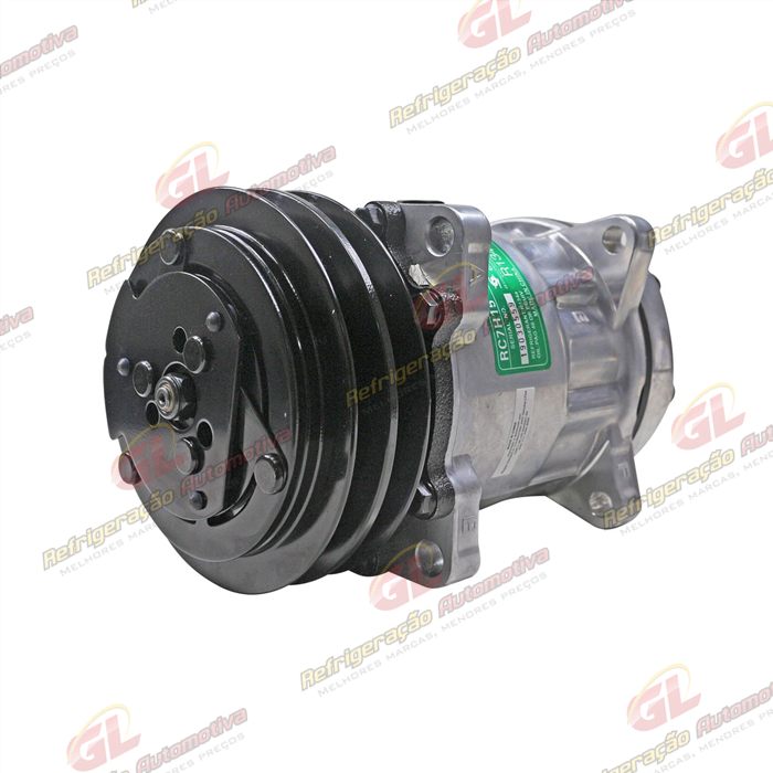 Compressor Modelo AA7H15AA U8088 Máquina Pulverizadora Valtra BS3020H/ Trator Massey Ferguson 6360 / 8 Orelhas Sucção e Descarga Traseira Engate - 12 Volts Polia 2A 132mm R134a OEM: 3782613M2 — foto 2