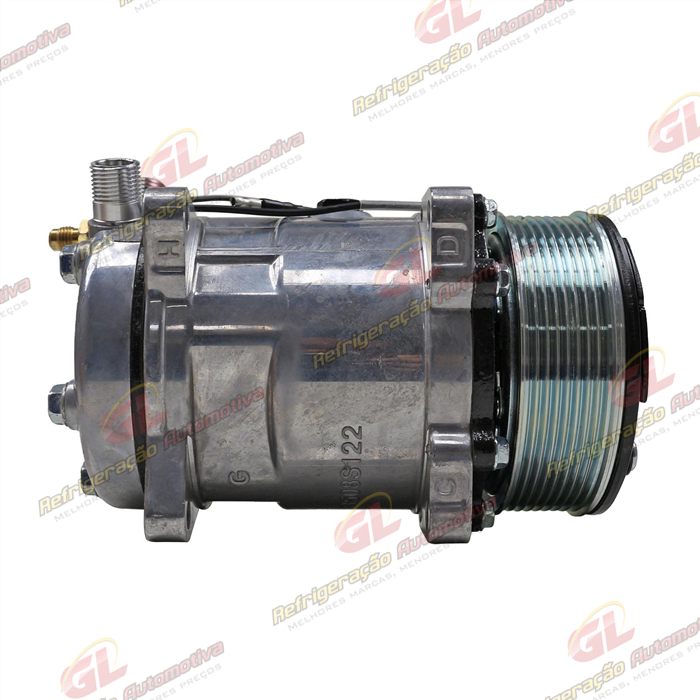Compressor Modelo 5H14 8 Orelhas - 12 Volts Polia 8pk 123mm Universal R134a — foto 4