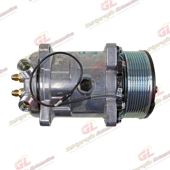 Compressor Modelo 5H14 8 Orelhas - 12 Volts Polia 8pk 123mm Universal R134a — foto 6