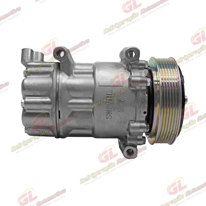 Compressor SD6C12 Citroën C4 Pallas / Peugeot 307 / 208 - 12 Volts Polia 6pk 120mm — foto 5