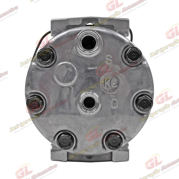 Compressor Modelo 7H15 Caminhão Kalmar Parafuso Passante Descarga e Sucção Traseira O´ring - 12 Volts Polia 2A 132mm — foto 7
