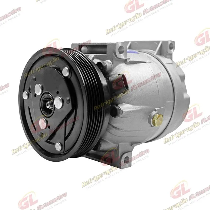 Compressor V5 Renault Scenic/ Megane 2001 Até 2006 1.6 16v. equipado somente c/compr. Korea 7700103536 importado China - 12 Volts Polia 6pk 125mm — foto 2