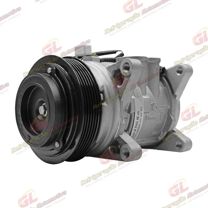 Compressor 10PA15 Modelo 6P148 8 Orelhas Volkswagen Santana - 12 Volts Polia 6pk 125mm — foto 2
