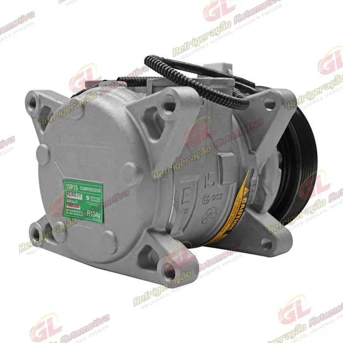 Compressor 10PA15 Modelo 6P148 8 Orelhas Volkswagen Santana - 12 Volts Polia 6pk 125mm — foto 6