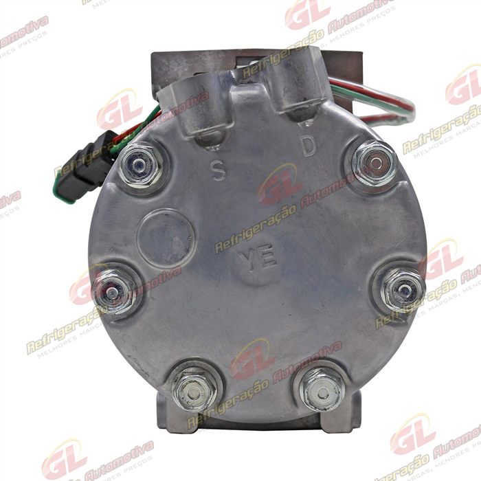 Compressor Modelo AA7H15AA 8290 Caminhão Scania Tração 8x4 2008 Até 2011 Série 5 PGR - 24 Volts Polia 8pk 120mm OEM: 1888033/ 1853081 — foto 5