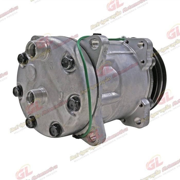Compressor SANDEN Original 175cc 4742 AA7H15AA 8 Orelhas Descarga e Sucção Traseira O´ring - 24 Volts Polia 2A 125mm — foto 6