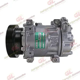 Compressor Modelo Sanden SD7V16 Renault Duster/ Clio/ Megane/ Scenic/ Kangoo/ Logan/ Sandero/ Nissan OEM: 8200802609 - 12 Volts Polia 6pk 125mm