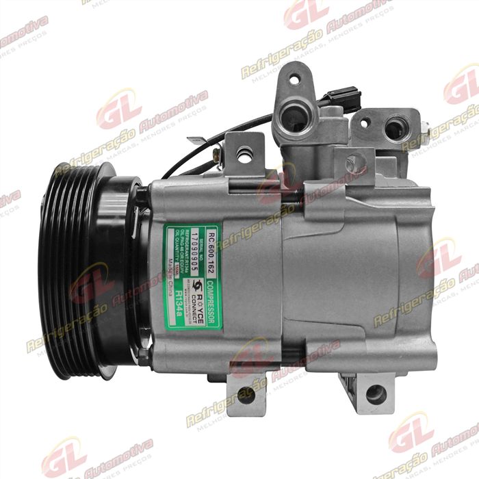 Compressor Modelo Halla Hyundai Santa Fé 2.0 8 Válvulas 2001 Até 2009 - 12 Volts Polia 6pk 118mm
