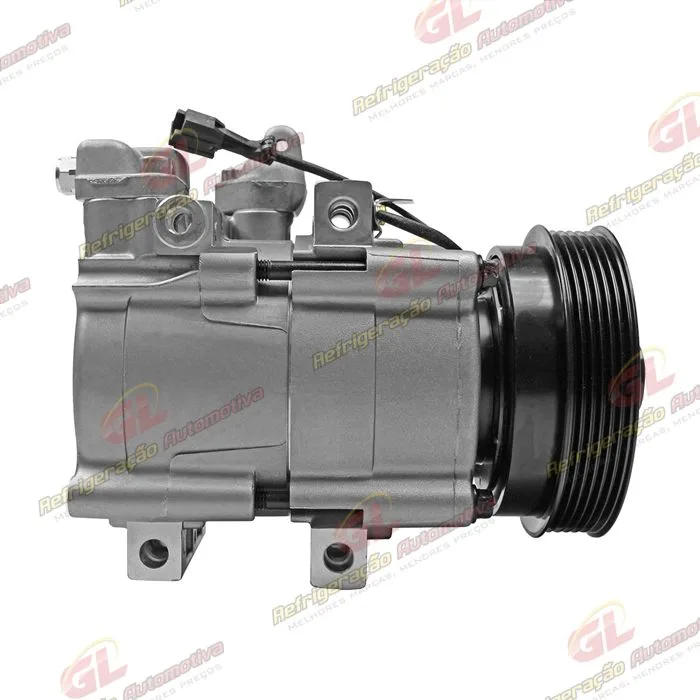 Compressor Modelo Halla Hyundai Santa Fé 2.0 8 Válvulas 2001 Até 2009 - 12 Volts Polia 6pk 118mm — foto 5