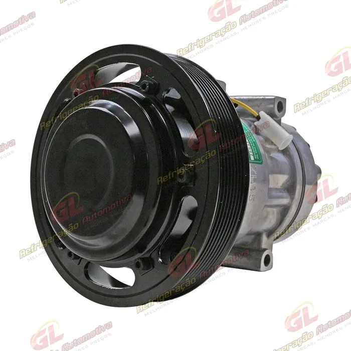 Compressor AB7H15AB 4116U Caminhão Volvo FM/ FMX / FH 2008 Até 2019 - 24 Volts Polia 8pk 174mm OEM: 20587125/ 85000458/ 84094705/ 85000458 — foto 2