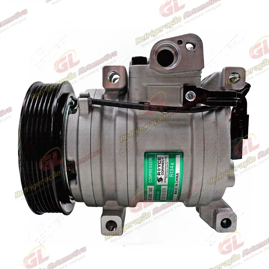 Compressor Modelo Halla HS09 Kia Picanto motor 1.0 Flex 3 Cilindros 2012> - 12 Volts Polia 6pk 121mm OEM: 97701 / F500-CPAAC-01